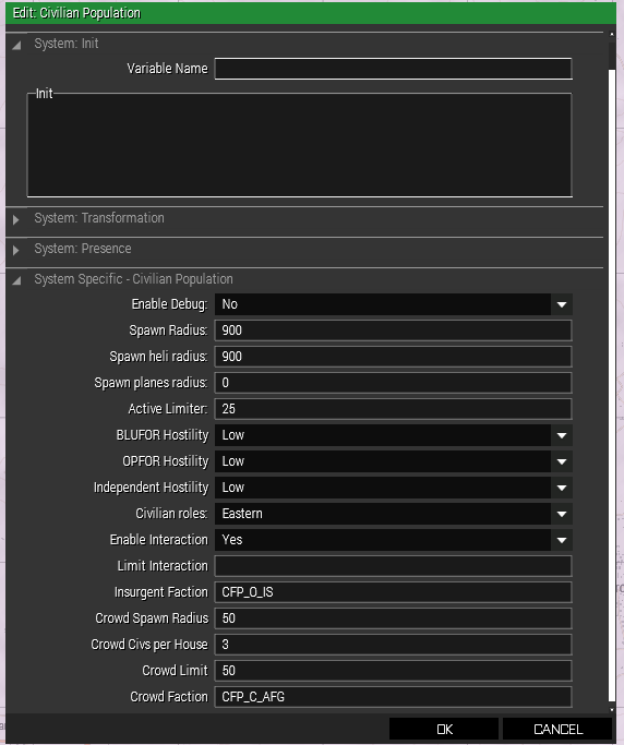 Civilian Population Module